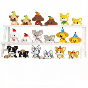 Bloques de Construcción en Miniatura al por Mayor, Kit de Construcción de Animales, Gatos y Perros, Modelo de Plástico Educativo, Juego de Rompecabezas, Bloques Pequeños Personalizados - Product Image 5