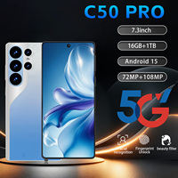 Camon 50 Pro Octa Core 16GB+1TB Android15 5G Smartphone de 7.3 Pulgadas con Desbloqueo Facial, Versión Global, Teléfono Móvil Dual SIM