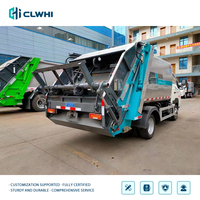 Nouveau camion à ordures compacteur arrière Howo 4x2 6M³ 150HP Euro 6, mini camions à ordures, camion compacteur de déchets Howo