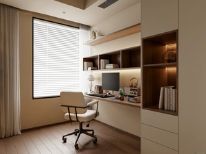 Bibliothèque en bois aux couleurs primaires modernes avec bureau intégré pour salon, étagère de rangement écologique, mobilier de maison personnalisable - Product Image 3