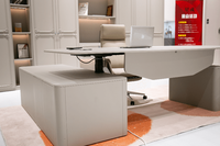 Bureau de direction moderne de luxe pour patron/PDG Panneau de bois MDF réglable avec table de bureau enduite de poudre de levage électrique
