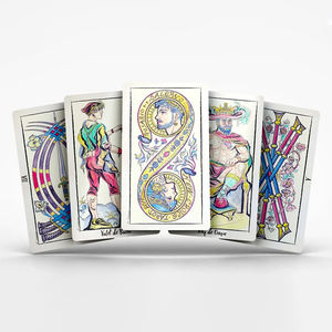 Venta al por mayor de cartas de póquer de papel de arte personalizado colorido oráculo cubierta con logotipo impreso cartas de <span class=keywords><strong>Tarot</strong></span> para jugar - Product Image 3