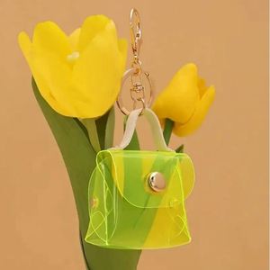Wholesale Concise Pu Leather Keychain Portable Durable Pendant Customizable Fashion Keyring <b>Bag</b> <b>Charm</b> - Product Image 3