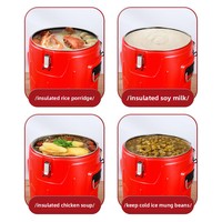 Lot de 3 Conteneurs Isothermes Professionnels en Acier Inoxydable Grande Capacité pour Aliments