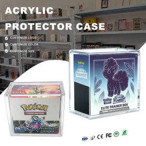 Boîte de rangement magnétique transparente en acrylique au <span class=keywords><strong>prix</strong></span> d'usine, étui de protection pour boîte de booster POKE MON Elite Trainer, étui en acrylique - Product Image 1