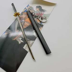 Anime Kurosaki Ichigo Bleach <span class=keywords><strong>Zangetsu</strong></span> espada colgante llavero aleación Colección Caja de regalo conjunto - Product Image 6