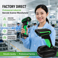 Lector de Códigos QR A150 con Interfaz USB 2.4G/BT, IP65, Escáner de Códigos de Barras 2D Industrial de Alto Rendimiento, Ultra Resistente y Portátil