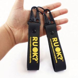 <b>Custom</b> Keychains in Bulk Logo Soft Rubber <b>Key</b> Chain Wristlet Personalized Design 3D Wrist <b>Custom</b> Keychain - Product Image 2