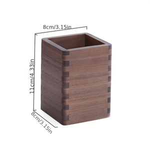 Portalápices de Madera de Calidad de Exportación, Diseño Atractivo, Portalápices Cuadrado de Madera Natural para Mesa - Product Image 6