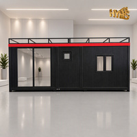 Maison préfabriquée moderne de 40 pieds, conteneur extensible à aile unique, extérieur blanc, intérieur en cristal de carbone, idéale pour usage comme logement secondaire