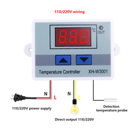 Contrôleur climatique numérique XH-W3001 Régulation de la température et de l'humidité avec double relais, pour incubateur serre couveuse