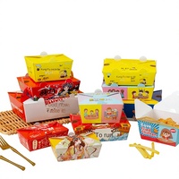 Boîtes à emporter pour poulet frit, contenants rectangulaires de qualité commerciale résistants aux plis, pour snacks, cuisses de poulet, ailes, filets; Boîtes