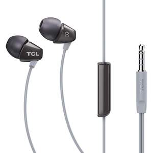 Écouteurs intra-auriculaires TCL SOCL100BK, 100 fils, isolation passive du bruit, micro intégré, contrôle multimédia, compatibles Type-C 3,5 mm Phantom Black - Product Image 3