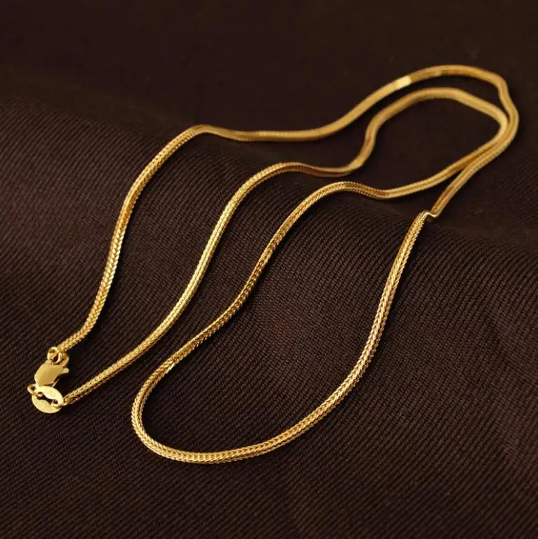 18K Italian Gold Plated Chain Men Necklace  Wholesale Gold Filled Jewelry