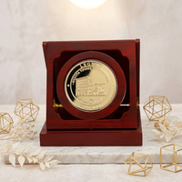 Article populaire : Coffrets métalliques personnalisés pour souvenirs, placage bicolore or/argent de luxe, impression UV, logo pièce de monnaie 3D