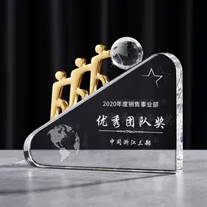 Großhandel Crystal Glass Blank Trophy Custom ized Clear K9 Crystal Trophy Award für Souvenir