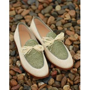 Mocassins carrés confortables et respirants en raphia tressé à lacets pour hommes – Légers, pour le bureau, la carrière, le quotidien et les loisirs - Product Image 4