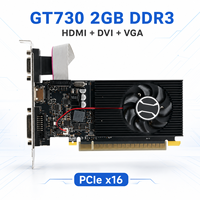Tarjeta Gráfica XHVGA Nueva con Ventilador de Bajo Perfil GT730 2GB DDR3 384SP para DVI VGA PCI Express para PC de Escritorio
