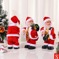 Jouets de Noël électriques, Père Noël dansant et chantant, jouets en peluche, figurines en peluche, cactus dansant pour enfants, cadeau de Noël