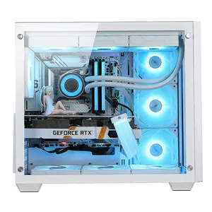 Computer 2024 New Arrivals 2 Sides Tempered Glass Panel Cube Computer Case Gabinete ATX PC Case Gaming Computer Cases With RGB Fans