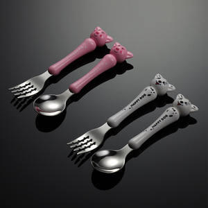 304 Thép Không Gỉ Trẻ Em Của Phim Hoạt Hình Muỗng Nĩa Đặt Món Quà Sinh Nhật Hộp Bộ Đồ Ăn Phương Tây Bộ - Product Image 2