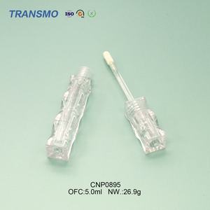 Conteneur d'huile à lèvres avec logo personnalisé 5 ml Tubes de gloss à lèvres transparents ondulés Emballage en plastique pour blush Emballage de gloss à lèvres en gros - Product Image 3