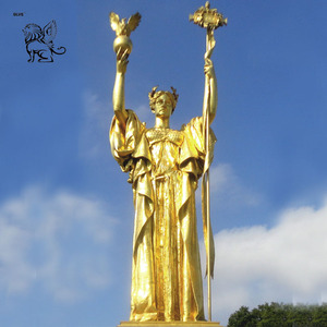 Grande sculpture d'ange en laurier doré en métal pour jardin extérieur, sculpture <span class=keywords><strong>de</strong></span> <span class=keywords><strong>déesse</strong></span> <span class=keywords><strong>grecque</strong></span> <span class=keywords><strong>de</strong></span> <span class=keywords><strong>la</strong></span> victoire en bronze - Product Image 6