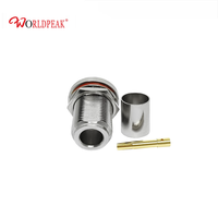 Connecteur coaxial RF de type N femelle à sertir et à souder pour câbles RG213, RG11, LMR400, RG8, H1000, 7DFB