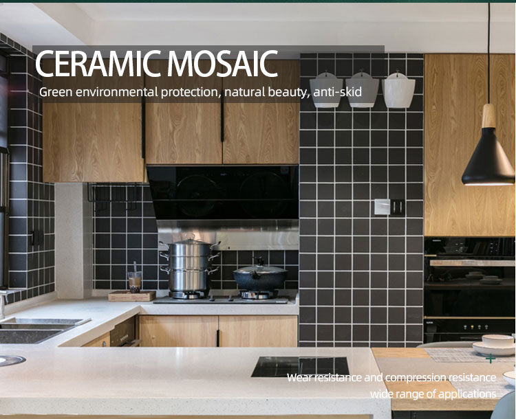 Cheap Black Wholesale Matt Mosaic 300x300 mm Square Tiles For Bathroom Wall Mosaic