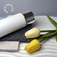 HDPE 300ml, bouteille à presser pour après-shampoing en plastique blanc avec bouchon de disque inviolable