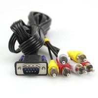 Câble coaxial personnalisé DB 9 broches mâle vers 6 RCA avec paire torsadée en cuivre pur et gaine en PVC