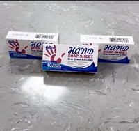 Feuilles de savon lavant pour les mains Finice, ultra-légères, anti-bactériennes, à faible mousse, portables, mini, en papier, pour voyage, en boîte
