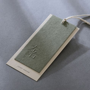 Luxury Eco-Friendly <b>Clothing</b> Swing Hangtags Custom Logo Wholesale Pressure Printing Special Paper <b>Tags</b> for Shoes - Product Image 4