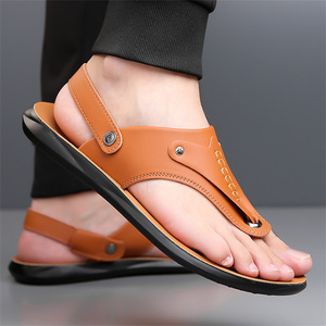 Sandalias de Playa para Hombre, de PU, Verano, Exterior, Punta Abierta, Cómodas, Casuales, Ligeras, Antideslizantes - Product Image 4