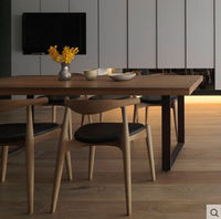 Meubles de salle à manger de taille personnalisable Table de cuisine rectangulaire en bois massif ensemble de chaises 6 sièges