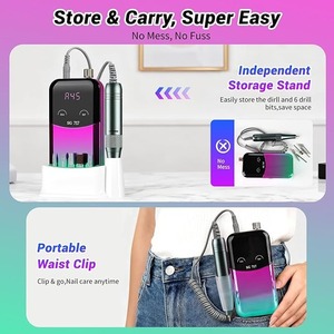 Professional 45000RPM Electric <b>Nail</b> Drill Low Noise <b>Nail</b> Sander File Machine Rechargeable <b>Nail</b> File for Manicure Salon Tool - Product Image 6