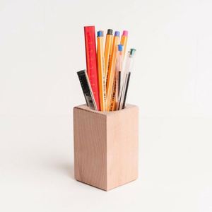 Promotional <b>Wooden</b> Pen Container & Holder with Custom Logo Creative Stationary Practical Graduation Gift Advertising - Product Image 4