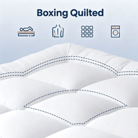 Surmatelas matelassé épais AOSEN, matelassage de type boxing, lavable en machine, avec élastiques aux quatre coins, certifié OEKO-TEX