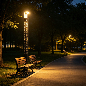 Lámpara LED Moderna Minimalista para Exteriores, Diseño Hueco, para Patio, Jardín, Parque Comunitario, IP65, Lámpara Eléctrica para Calle - Product Image 3