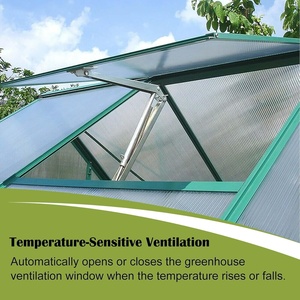 <span class=keywords><strong>Petit</strong></span> ouvre-fenêtre automatique <span class=keywords><strong>pour</strong></span> <span class=keywords><strong>serre</strong></span>, sensible à la chaleur <span class=keywords><strong>solaire</strong></span>, en acier galvanisé argenté/noir, à ressort unique - Product Image 6