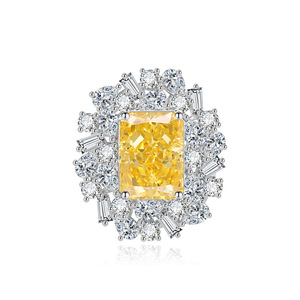 Nouveautés : Parure de bijoux en zircon glacé 10*14MM, plaqué or 18K de haute qualité, en cuivre inaltérable, colliers et bagues, cadeau de mariage - Product Image 5