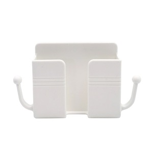 Double-Tier <b>Plastic</b> Remote Control Storage <b>Box</b> Metal Mobile Phone Wall-Mounted Charging Bracket Storage Holders Racks - Product Image 3