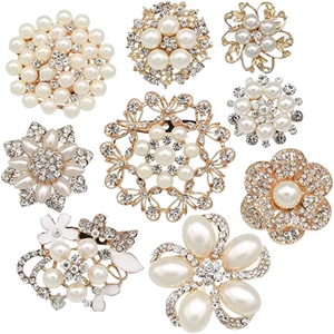 Épingles à Hijab Originales de Mode pour Femme, Broche Clip de Sécurité à Perles pour Foulard en Alliage, Boucle de Foulard pour Mariage et Fiançailles - Product Image 1