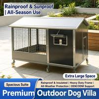 Grande niche pour chien imperméable pour l'extérieur, villa pour animaux de compagnie quatre saisons, chenil robuste et détachable, facile à démonter