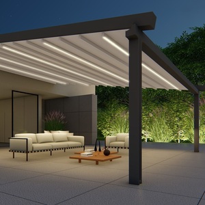 <span class=keywords><strong>Pérgola</strong></span> deslizante de aluminio impermeable para exteriores, <span class=keywords><strong>Kit</strong></span> de <span class=keywords><strong>pérgola</strong></span> para balcón, patio trasero - Product Image 2