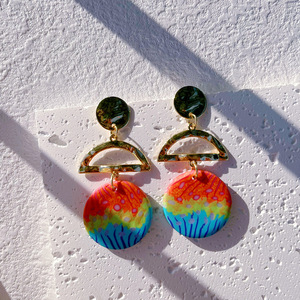 <span class=keywords><strong>Orecchini</strong></span> Geometrici Colorati in Oro per Donne, <span class=keywords><strong>Orecchini</strong></span> a Perno Rotondi in <span class=keywords><strong>Argilla</strong></span> <span class=keywords><strong>Polimerica</strong></span> - Product Image 4