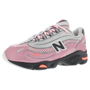 New Balance 1000 GS Chaussures de course en maille rose et gris pour filles - Product Image 1