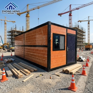 Maison conteneur modulaire préfabriquée pliable et extensible de 20 pieds de qualité supérieure pour entrepôt, garage et logements du personnel sur chantier - Product Image 1