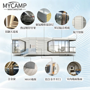 บ้านคอนเทนเนอร์ M9 ดีไซน์ทันสมัย สำหรับใช้เป็นโรงแรม รูปทรงสี่เหลี่ยมผืนผ้า พร้อมโซลูชั่นโครงการครบวงจร - Product Image 2