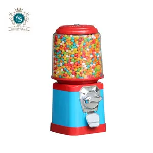 Gumball dispensador de máquina de venda, mini dispensador de lanche de doces/máquina cilíndrica de metal corpo gumball